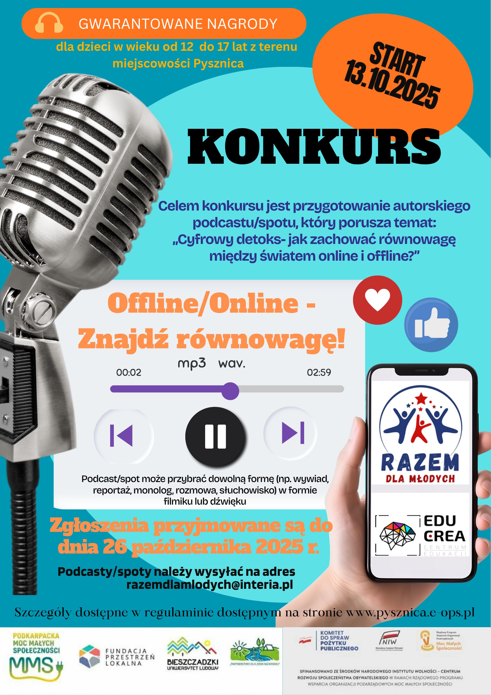 KONKURS PODCAST plakat